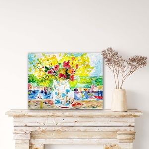 Original Watercolor Print of Bouquet  in Home Decor